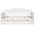 Lit de repos double en pin avec lit gigogne – Design à rainures et languettes