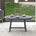 Table à manger ronde extensible en bois avec pieds en hévéa