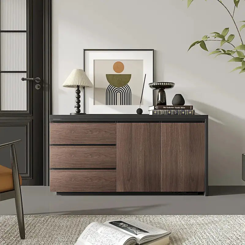Bureau d'angle extensible avec tiroirs et armoire pour bureau à domicile