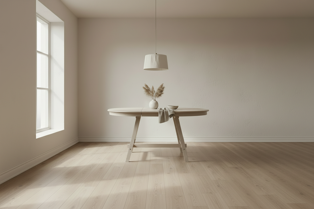 Extendable Round Dining Table – Extra Wide Angle