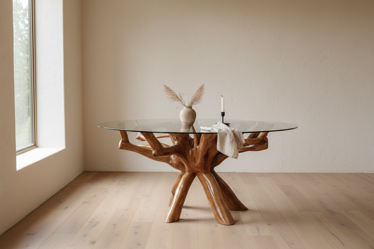 Teak Root Dining Table - Interior Scene